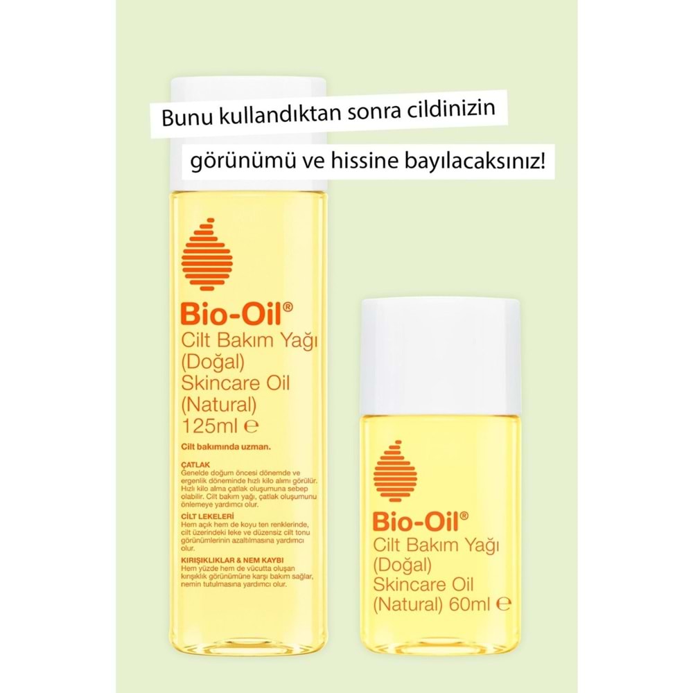 Bio-Oil %100 Natural Çatlak & Leke Karşıtı Nemlendirici Doğal Cilt Bakım Yağı 125ML (2 Li Set)