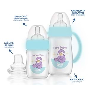 Wee Baby Nanninom Geniş Ağızlı Biberon Seti 0-6 Ay (İçeriği 3 Parça)