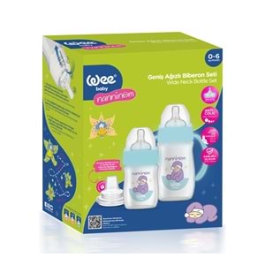 Wee Baby Nanninom Geniş Ağızlı Biberon Seti 0-6 Ay (İçeriği 3 Parça)