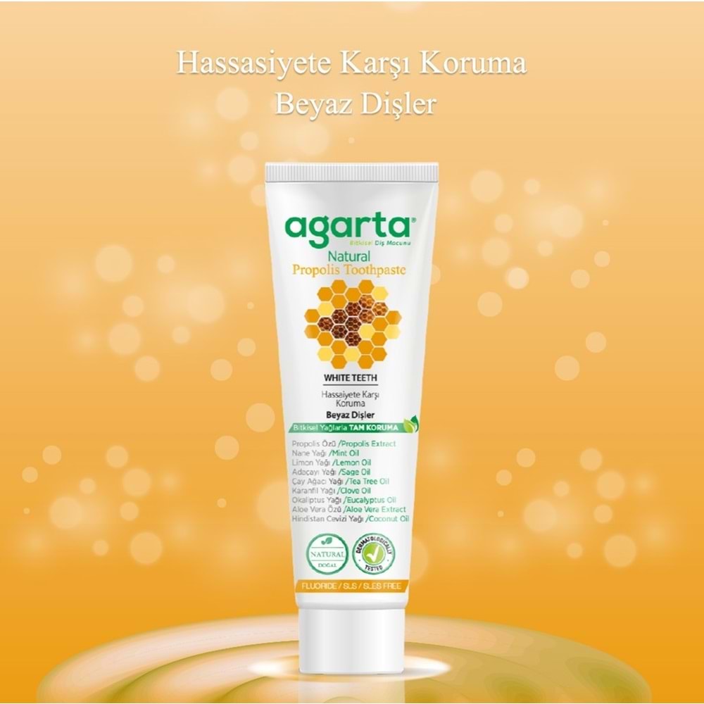 Agarta Doğal Diş Macunu 100ML Propolisli