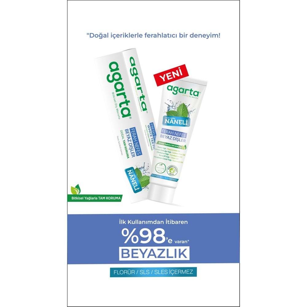 Agarta Doğal Diş Macunu 100ML Naneli