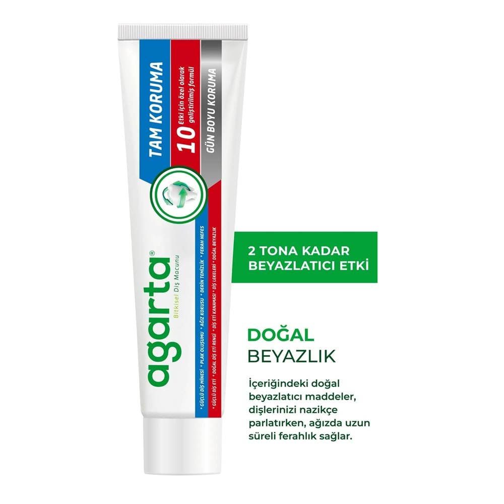 Agarta Doğal Tam koruma Diş Macunu 75 ML Gün Boyu Koruma