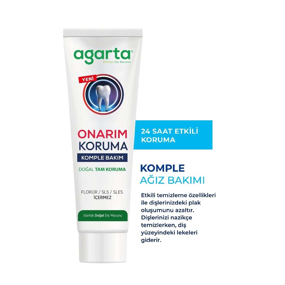 Agarta Doğal Tam koruma Diş Macunu 90 ML Onarım & Koruma