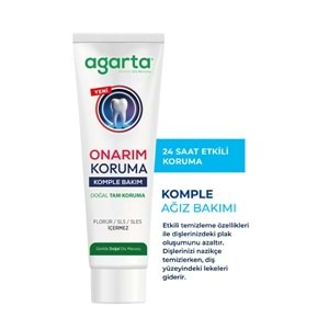 Agarta Doğal Tam koruma Diş Macunu 90 ML Onarım & Koruma