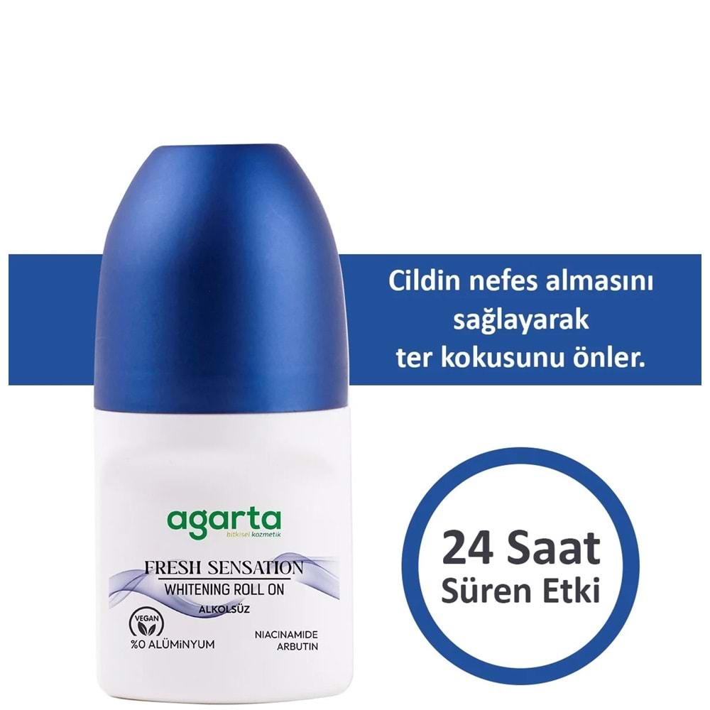 Agarta Roll-On Erkek 50 ML Fresh Sensatıon (24 Saat Etkili Ter Kokusu Önleyici)