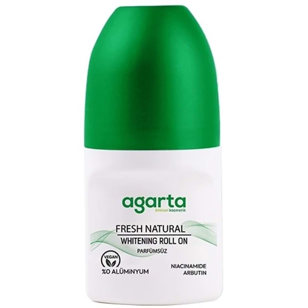 Agarta Roll-On Unisex 50 ML Parfümsüz Natural (24 Saat Etkili Ter Kokusu Önleyici)