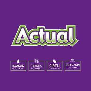 Actual Yetişkin Hasta Bezi Bel Bantlı L - Large - Büyük 180 Adet (6PK*30)