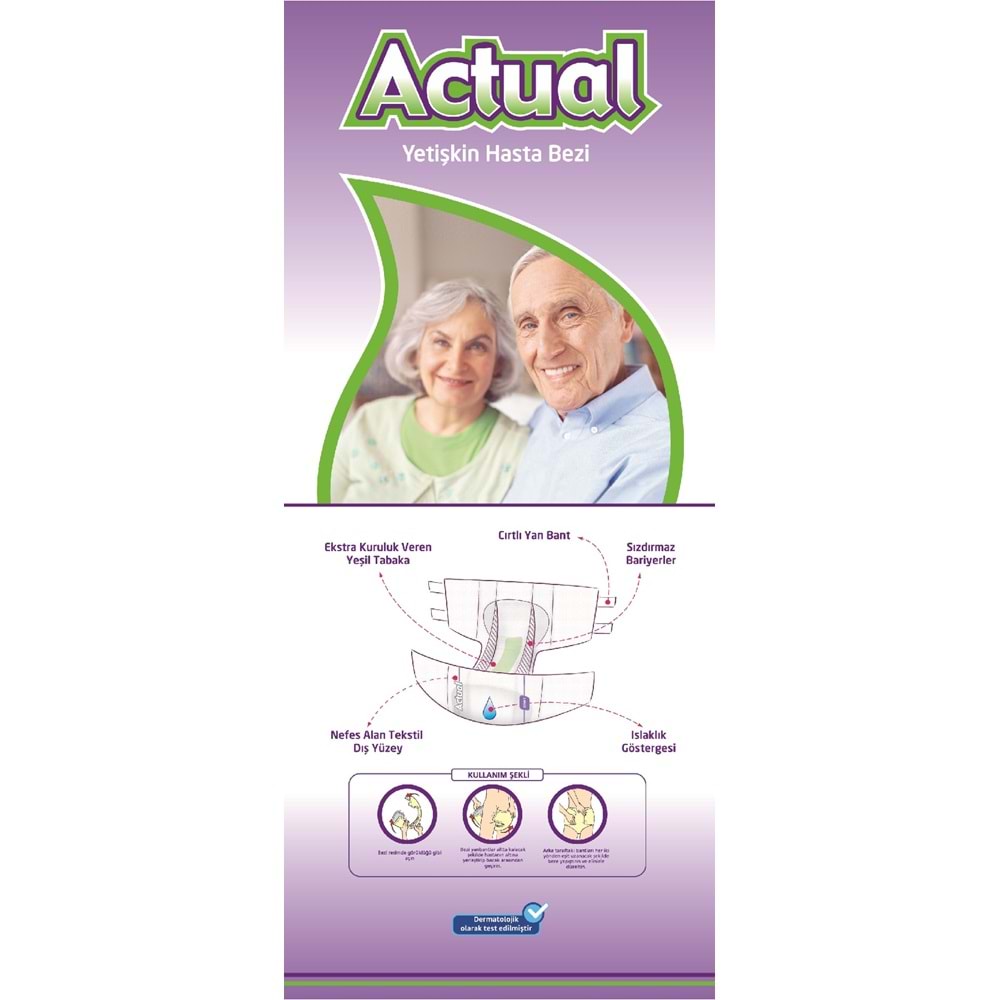 Actual Yetişkin Hasta Bezi Bel Bantlı S - Small - Küçük 150 Adet (5PK*30)