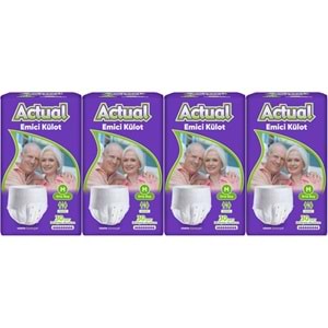 Actual Emici Külot Yetişkin Bezi M - Medium - Orta (Islaklık Göstergeli) 120 Adet (4PK*30)