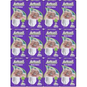 Actual Emici Külot Yetişkin Bezi M - Medium - Orta (Islaklık Göstergeli) 360 Adet (12PK*30)