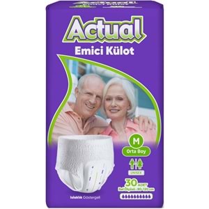 Actual Emici Külot Yetişkin Bezi M - Medium - Orta (Islaklık Göstergeli) 360 Adet (12PK*30)