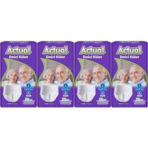 Actual Emici Külot Yetişkin Bezi L - Large - Büyük (Islaklık Göstergeli) 120 Adet (4PK*30)
