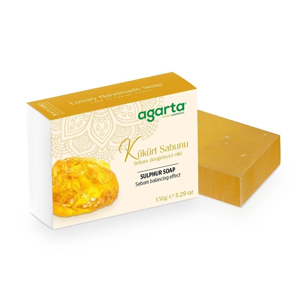 Agarta El Yapımı Doğal Sabun 150GR Kükürt (12 Li Set)