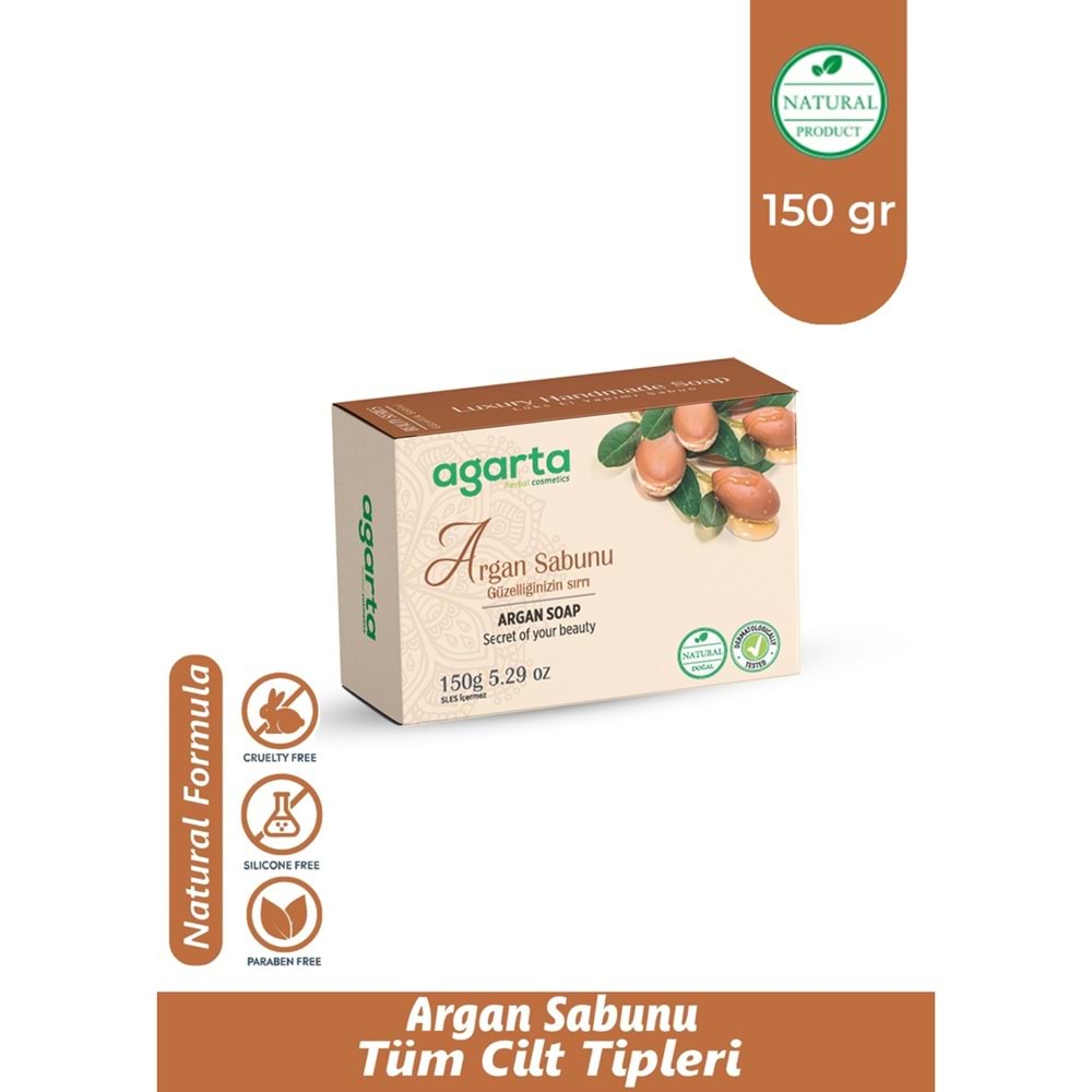 Agarta El Yapımı Doğal Sabun 150GR Argan (2 Li Set)