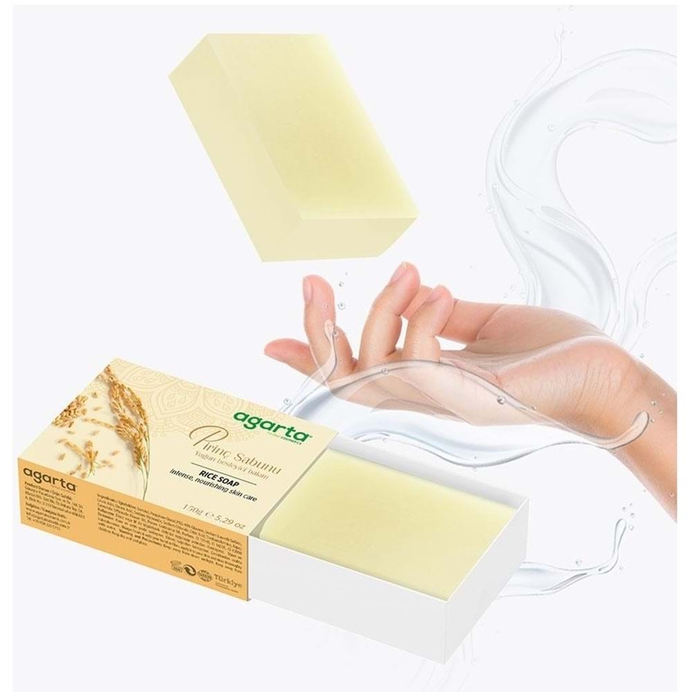 Agarta El Yapımı Doğal Sabun 150GR Pirinç (3 Lü Set)