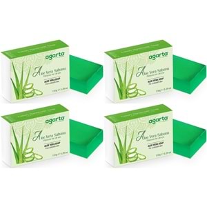 Agarta El Yapımı Doğal Sabun 150GR Aloe Vera (4 Lü Set)