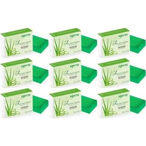 Agarta El Yapımı Doğal Sabun 150GR Aloe Vera (9 Lu Set)