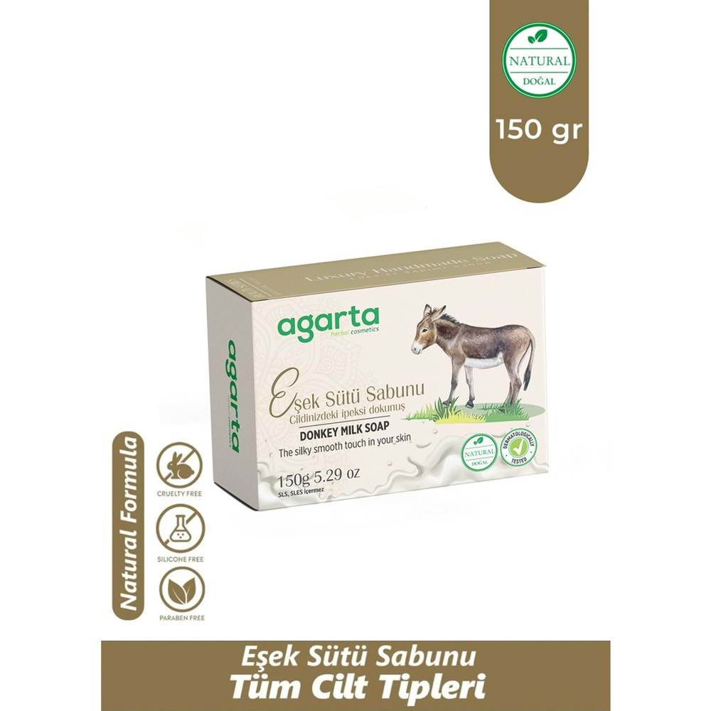 Agarta El Yapımı Doğal Sabun 150GR Eşek Sütü (6 Lı Set)