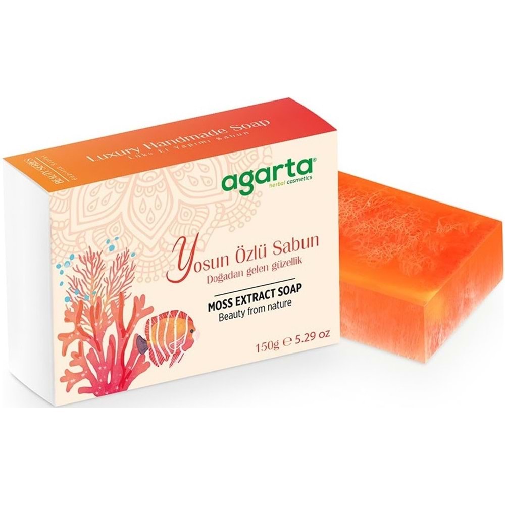 Agarta El Yapımı Doğal Sabun 150GR Yosun Özlü (4 Lü Set)
