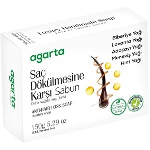 Agarta El Yapımı Doğal Sabun 150GR Saç Dökülmesine Karşı (3 Lü Set)