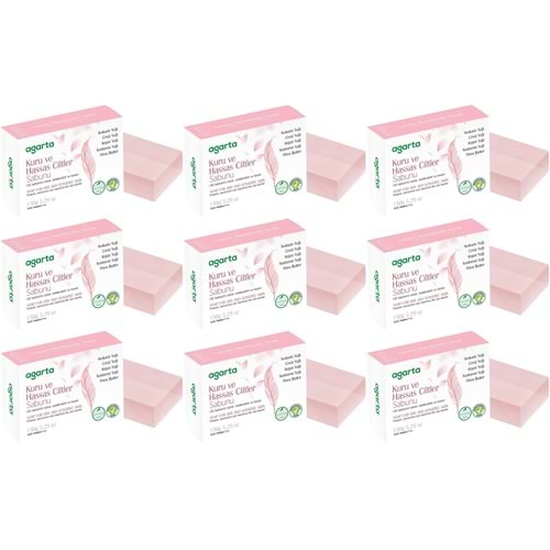 Agarta El Yapımı Doğal Sabun 150GR Kuru ve Hassas Ciltler (9 Lu Set)