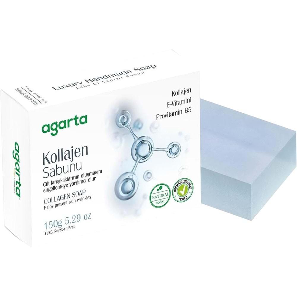 Agarta El Yapımı Doğal Sabun 150GR Kollajen (2 Li Set)