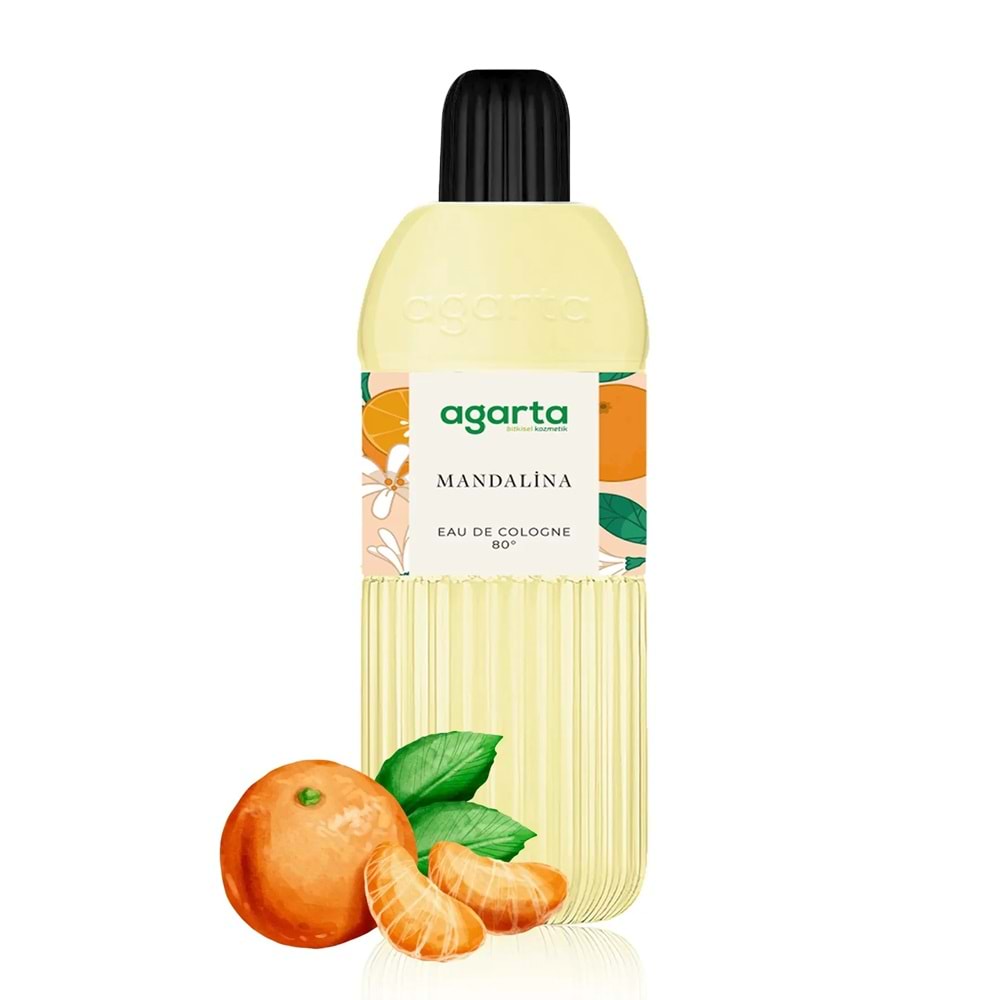 Agarta Kolonya 400 ML Mandalina 80 Derece Pet Şişe (5 Li Set)