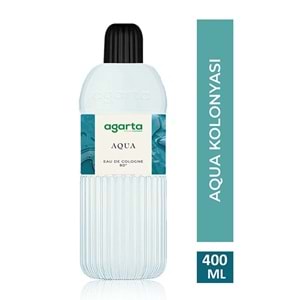Agarta Kolonya 400 ML Aqua 80 Derece Pet Şişe (2 Li Set)