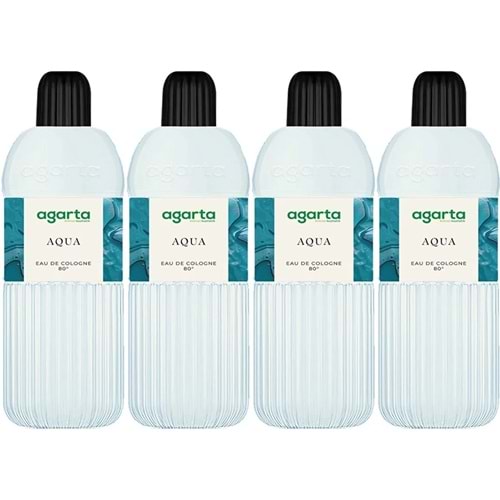 Agarta Kolonya 400 ML Aqua 80 Derece Pet Şişe (4 Lü Set)