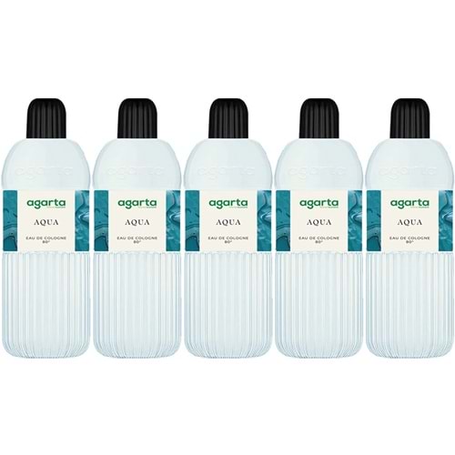 Agarta Kolonya 400 ML Aqua 80 Derece Pet Şişe (5 Li Set)