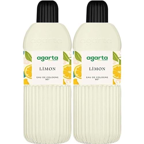 Agarta Kolonya 400 ML Limon 80 Derece Pet Şişe (2 Li Set)