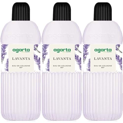 Agarta Kolonya 400 ML Lavanta 80 Derece Pet Şişe (3 Lü Set)