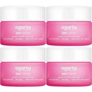 Agarta Doğal Nemlendirici Su Bazlı Gündüz Kremi 50 ML (4 Lü Set)