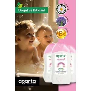 Agarta Doğal Kız Bebek Çocuk Şampuanı Saç ve Vücut 400 ML (2 Li Set)