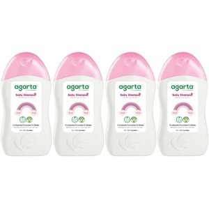 Agarta Doğal Kız Bebek Çocuk Şampuanı Saç ve Vücut 400 ML (4 Lü Set)