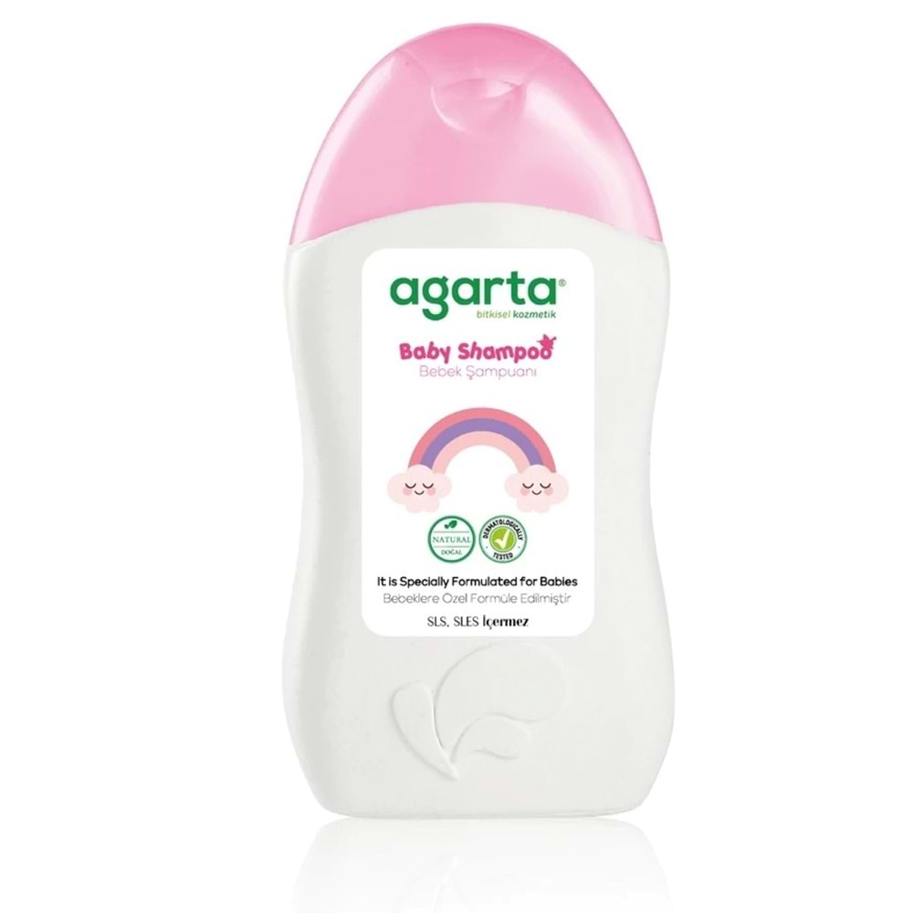Agarta Doğal Kız Bebek Çocuk Şampuanı Saç ve Vücut 400 ML (4 Lü Set)