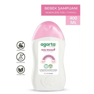 Agarta Doğal Kız Bebek Çocuk Şampuanı Saç ve Vücut 400 ML (4 Lü Set)