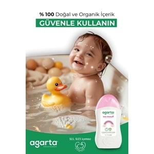 Agarta Doğal Kız Bebek Çocuk Şampuanı Saç ve Vücut 400 ML (4 Lü Set)