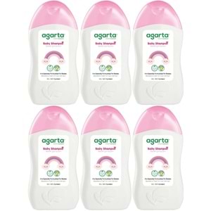Agarta Doğal Kız Bebek Çocuk Şampuanı Saç ve Vücut 400 ML (6 Lı Set)
