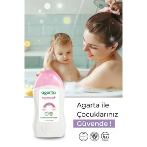 Agarta Doğal Kız Bebek Çocuk Şampuanı Saç ve Vücut 400 ML (6 Lı Set)