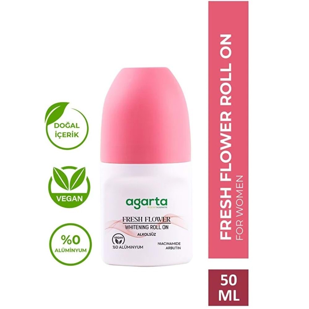Agarta Roll-On Kadın 50 ML Fresh Flower Sensatıon (24 Saat Etkili Ter Kokusu Önleyici) (2 Li Set)