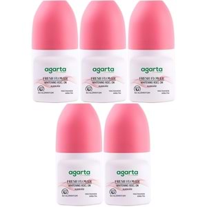 Agarta Roll-On Kadın 50 ML Fresh Flower Sensatıon (24 Saat Etkili Ter Kokusu Önleyici) (5 Li Set)