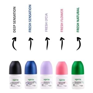 Agarta Roll-On Kadın 50 ML Fresh Lycıa Sensatıon (24 Saat Etkili Ter Kokusu Önleyici) (6 Lı Set)