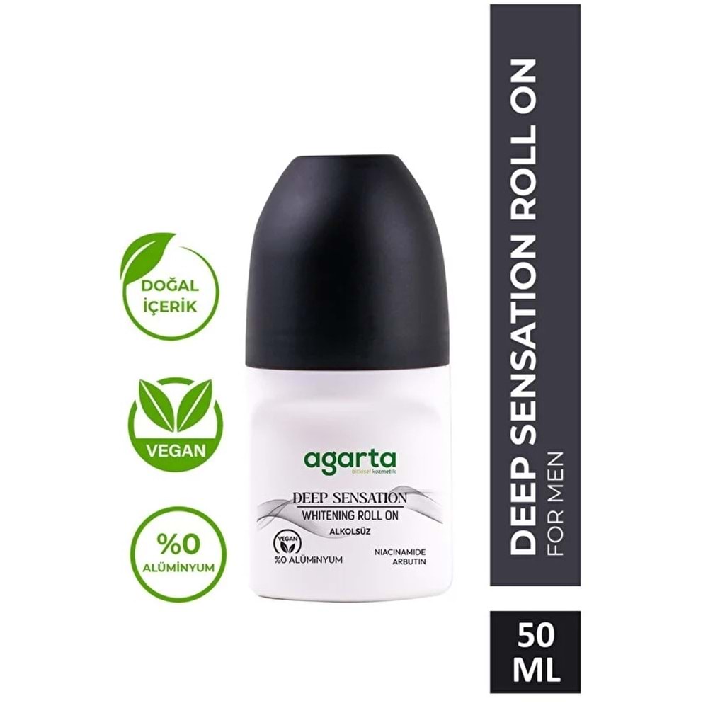 Agarta Roll-On Erkek 50 ML Patchoulı Deep Sensatıon (24 Saat Etkili Ter Kokusu Önleyici) (4 Lü Set)