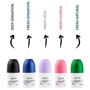 Agarta Roll-On Erkek 50 ML Fresh Sensatıon (24 Saat Etkili Ter Kokusu Önleyici) (5 Li Set)