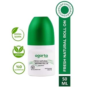 Agarta Roll-On Unisex 50 ML Parfümsüz Natural (24 Saat Etkili Ter Kokusu Önleyici) (2 Li Set)