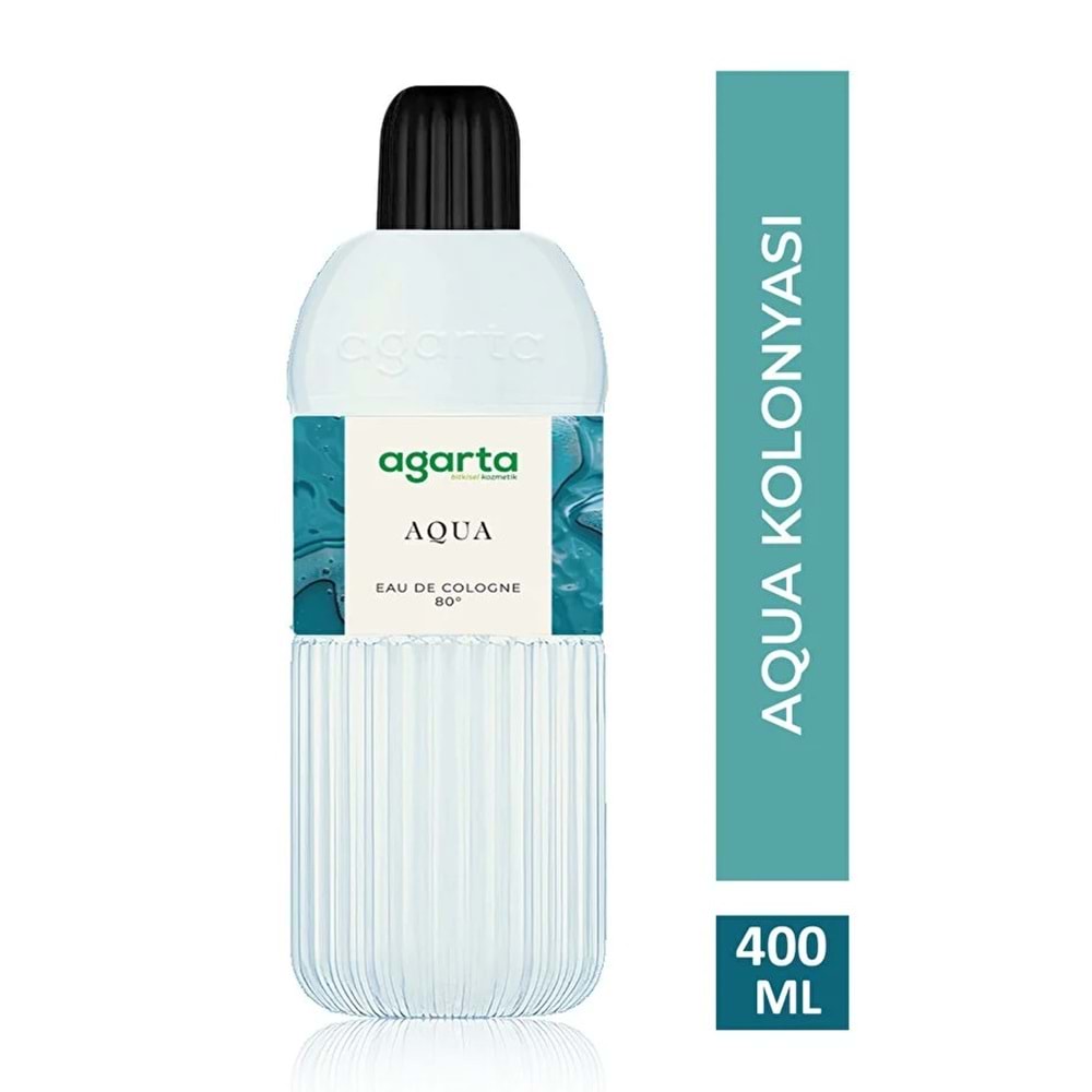 Agarta Kolonya 400 ML 80 Derece Pet Şişe (Mandalina-Aqua-Limon-Lavanta) (4 Lü Karma Set)