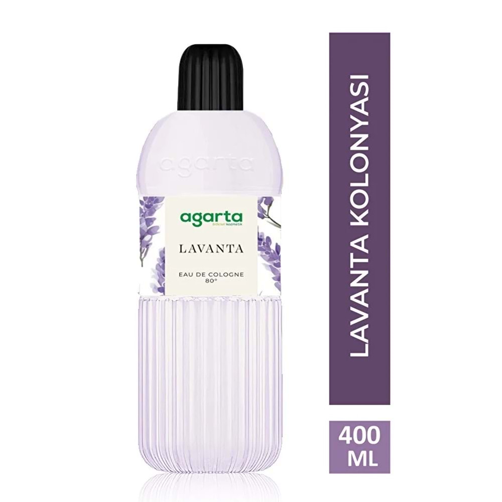 Agarta Kolonya 400 ML 80 Derece Pet Şişe (Mandalina-Aqua-Limon-Lavanta) (16 Lı Karma Set)