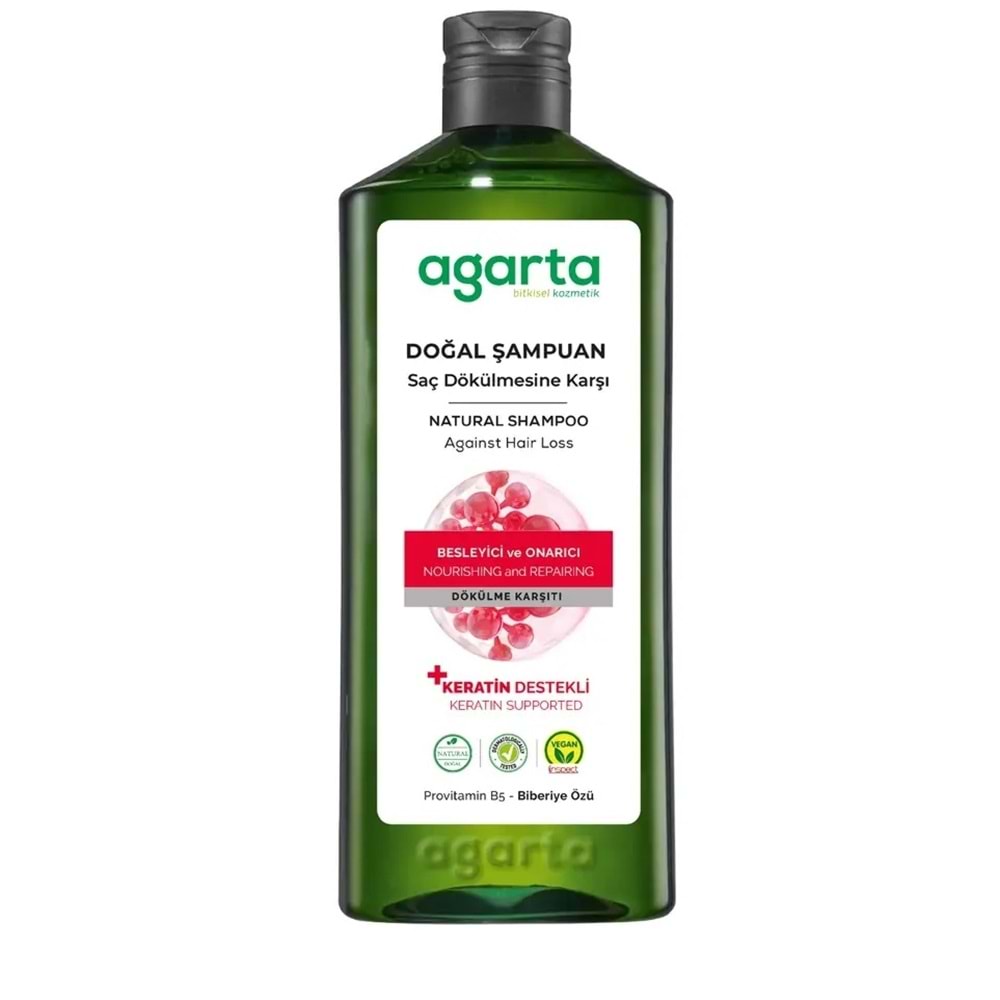 Agarta Doğal Şampuan 400 ML Kepek Karşıtı - Ardıç Katranı,Keratin - Saç Dökülmesine (12Li Karma Set)