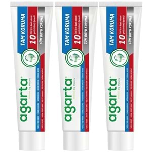 Agarta Doğal Tam koruma Diş Macunu 75 ML Gün Boyu Koruma (3 Lü Set)